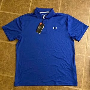 Men’s Under Armour Golf Polo- New W Tags- Large